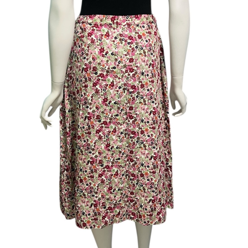 Christopher & Banks Button Down Floral Print Skirt Hemmed size 12 - Picture 2 of 7